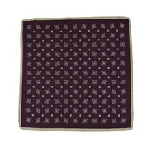 BEAUTIFUL Purple Geometric Silk Pocket Square ITALY 12"/ 12 EC