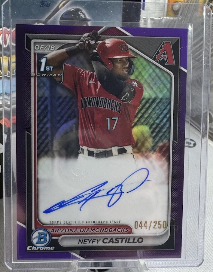 Neyfy Castillo 2024 Bowman Chrome 1st Prospect Auto #CPA-NC Purple /250