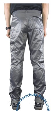 Shiny Countdown Parachute Pants 80s Nylon Wet Look Bottoms
