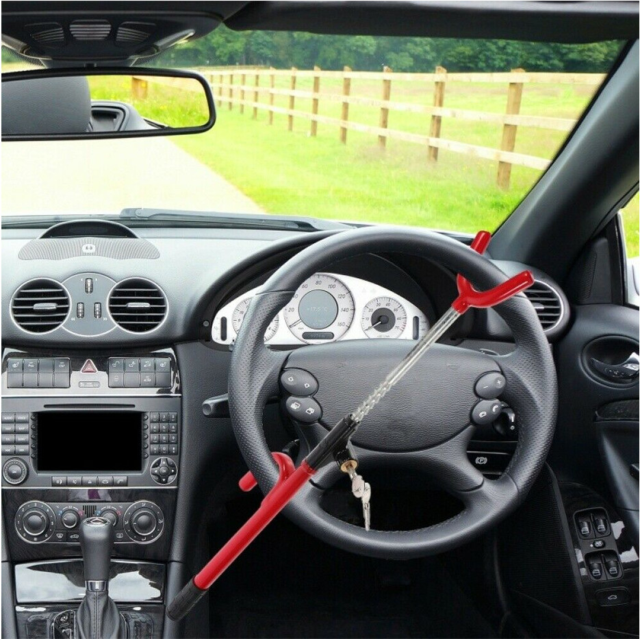 2PCS Universal Steering Wheel Lock Anti Theft Car Auto Van Truck Security System