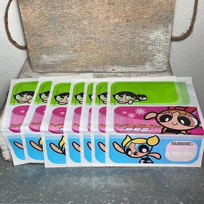 VTG Lot of 7 Power Puffs Girl Party Treat Bags Bubbles, Blossom, Buttercup New