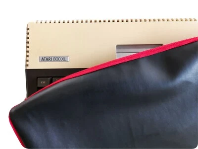 RETRO READY ATARI 800XL - Faux Leather BLACK Dust Cover - Stylish
