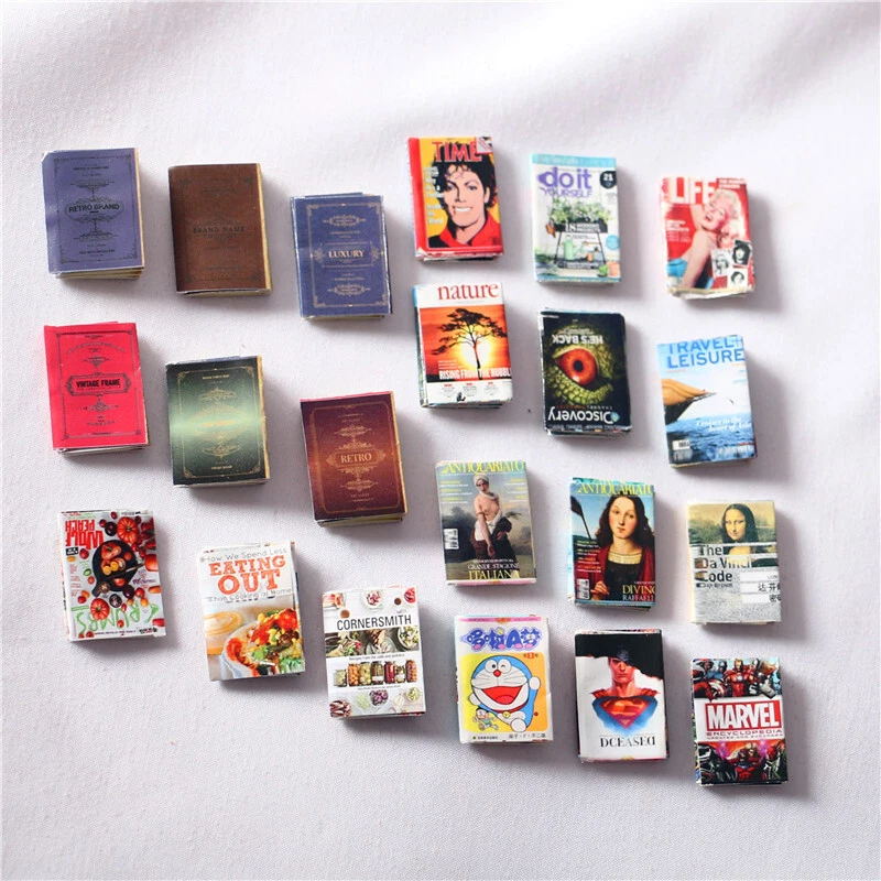 21pcs Dollhouse Miniatures 1:12 Scale Prop Faux Books Lot Fill Bookshelf Novels - Image 4 of 4