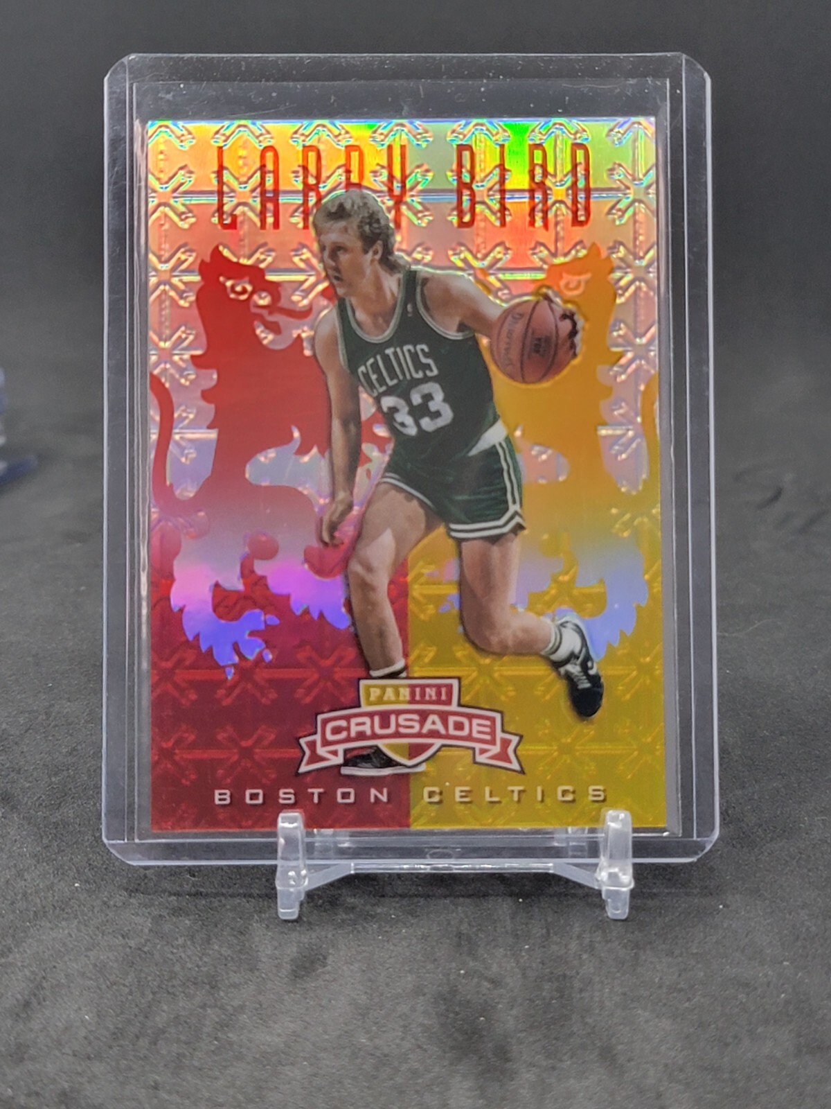 2012 Crusade Larry Bird Red & gold Prizm Refractor /99 Sharp Centered Grade It🔥