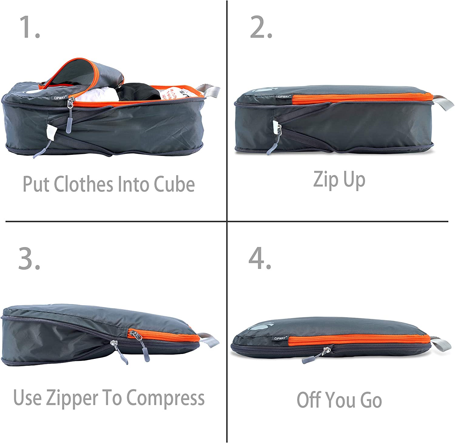 Cipway Compression Packing Cubes Set, Ultralight Expandable Travel