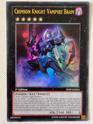 Yugioh SHSP-EN054 Crimson Knight Vampire Bram NM 1st ED HARD TO FIND + BONUS!!!