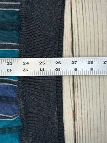 Montechiaro Mens Textured Multicolored Sweater L Wool Blend Made In Italy - Picture 6 of 10