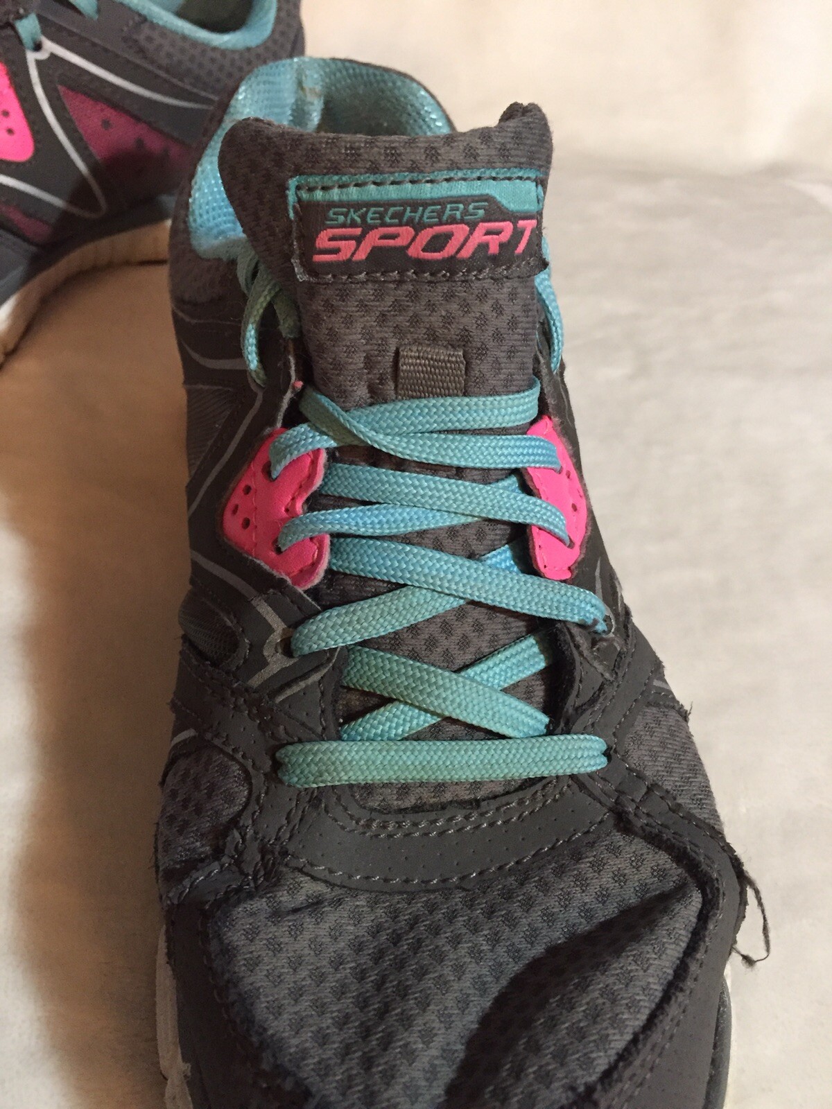 SAOLA Scarpe da ginnastica donna Skechers Flex Sole running allenamento taglia 8 usate