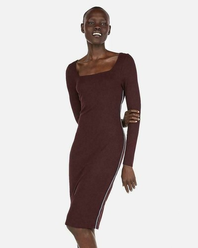 Nwt Express Ribbed Side Stripe Square 