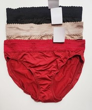 3 Warner's Lace Hi Cut Panty Multi 5109 Sz 8/XL - NWT