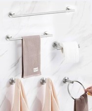 KULED Bathroom Hardware Set,6 Pieces Brushed Nickel Towel Bar