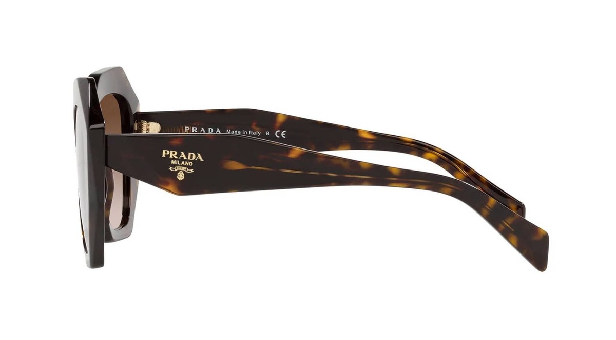 Prada SPR 16L 2AU-6S1 Square Havana Brown Sunglasses Frame Only 57-15-135 Prada Sunglasses Frame Only SPR 57U UE0-6X1 Havana/Silver  main image 2