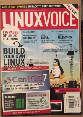 Linux Voice Build Distro Free Software Password Security Nov 2014 FREE SHIPPING!