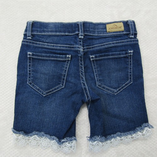 Blue Jean Shorts Litter Girls Size 6 Denim Casual Preppy Chic - Picture 7 of 8