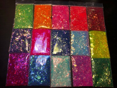 Super sparkling Glitter Hexagon Mix Snow White pink blue Nail Art US seller 