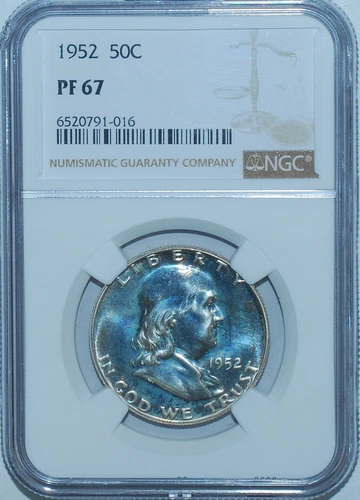 1952 NGC PR67 Proof Strike Franklin Half Dollar