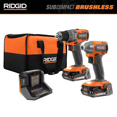 18V Subcompact Brushless Cordless 2- Tool Combo Kit  Hammer Drill, Impact Driver