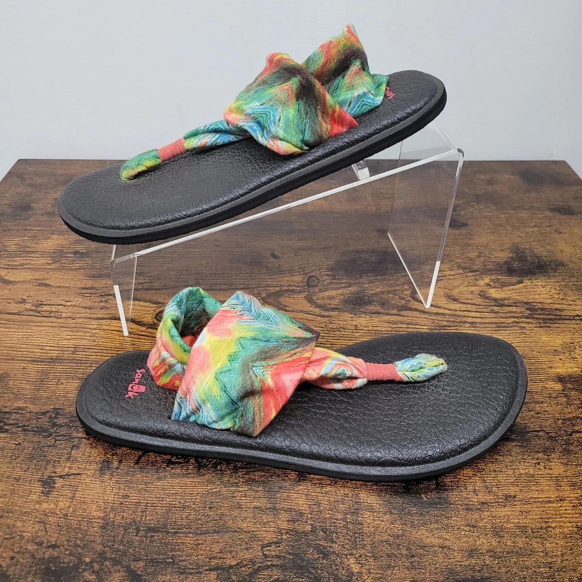 Sanuk yoga flip flops best sale