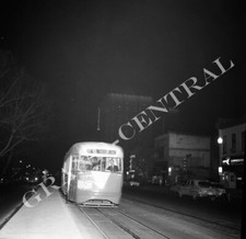 ORIGINAL 1956 CAPITAL TRANSIT DCT TROLLEY NEGATIVE #327 BROOKLAND WASHINGTON DC