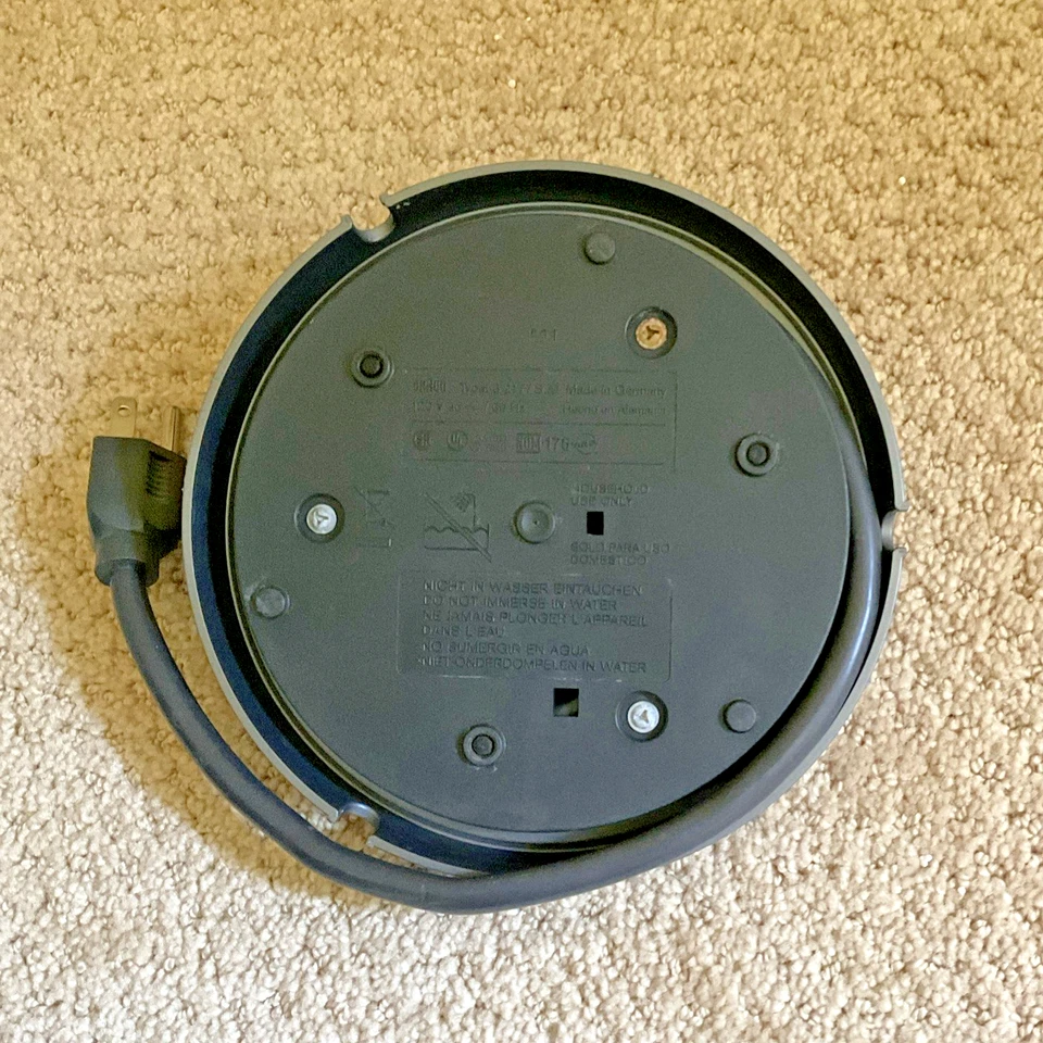 Braun WK200 Aqua Express 7 tazas hervidor eléctrico base de repuesto gris enchufe soporte Foto 2 de 3