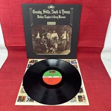 Crosby Stills Nash & Young Deja Vu 1970 SD 7200 1st Press Textured PR Vinyl VTG
