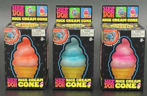 NeeDoh Nice Cream Cone Squishy Toy Stress Ball Fidget Anxiety Relief