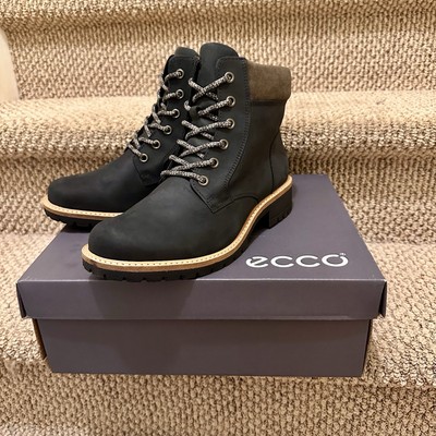 NIB ECCO Size 7-7.5 EU 38 ECCO Women's Grainer Waterproof Lace Ankle Boot MOTO