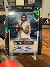 2025 Leaf Optichrome Football Kyron Drones #/7 Prospect RC Auto Virginia Tech QB