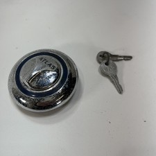 Vintage 1940's 1950's ATLAS Accessory Chrome Locking Gas Cap with (2) Keys