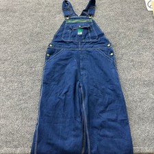Liberty Overalls Mens Size 34x30 Blue Cotton Denim Bib Workwear Contrast Stitch