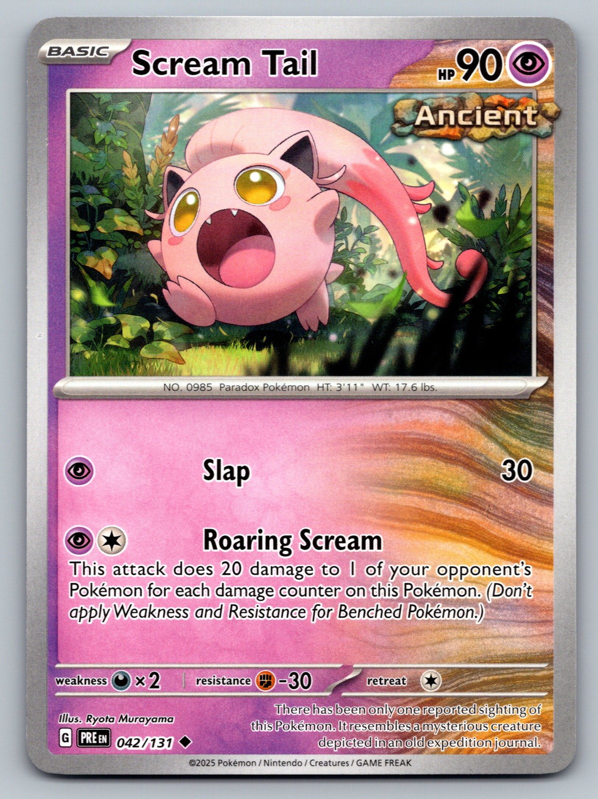 Scream Tail Normal Uncommon SV: Prismatic Evolutions 042/131 NM