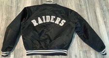 Chalk Line Oakland Raiders NFL Satin Bomber Jacket Men s XL USA Vintage 90s
