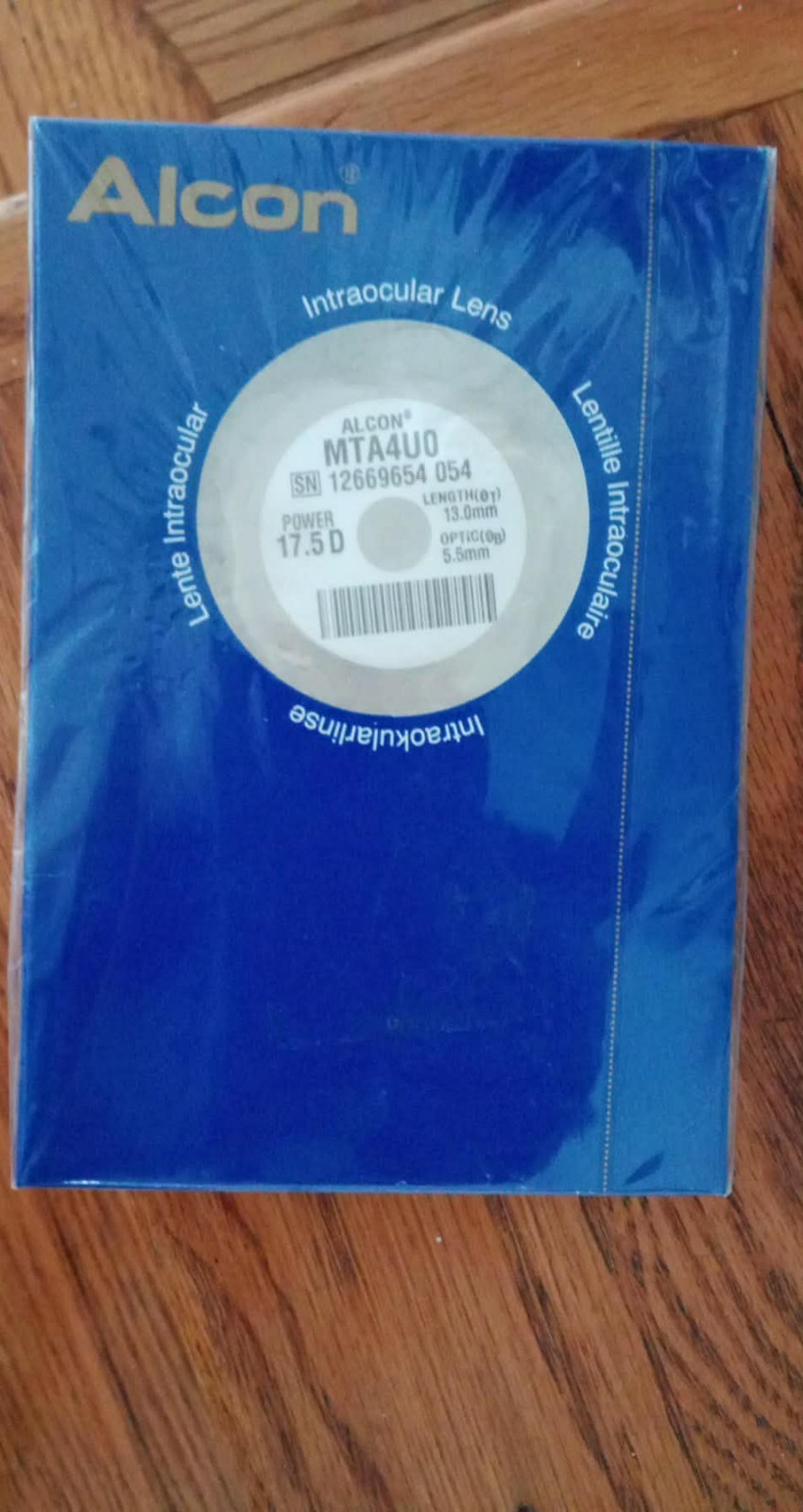 ALCON Intraocular Lens Power- 20.5D Length- 12.5mm Optic- 5.5mm 12395553