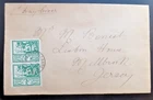 Jersey 1/6/43 2 x 1/2d Blampied FDC with h/s 2 cancel