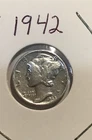 1942 Mercury Dime Visible bands 90% Silver US Coin 5