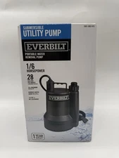 Everbilt Submersible Utility Pump Plastic | SUP54-HD, NEW, 1/6 HP