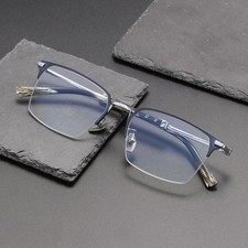 New Business Ultra Light Titanium Half Rim Reading Glasses Men Women Readers