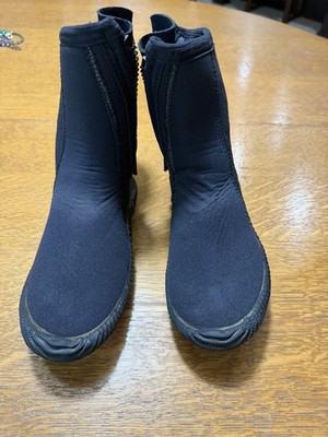 Deep See 6.5mm Neoprene Water Boots Black Zip Closure women s US Size 5 Euro 37