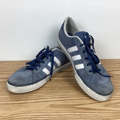 Men s Adidas Neo Label Size 10.5 M Athletic Shoes Gray/Blue Suede Shoes Sneakers