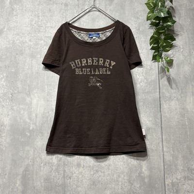 Burberry Blue Label Nova Check T-shirt Cotton Brown 38/M(US:S