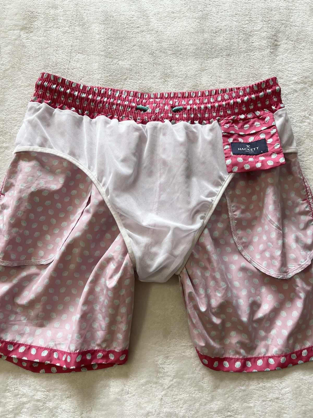 Hackett London Size Large Mini SHELL - Swimming t… - image 12