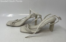 Aldo Womens Malena White Open Toe High Stiletto Strappy Heels Size 7.5M