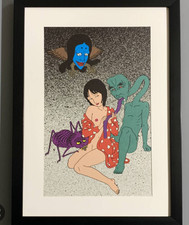 Toshio Saeki SM Select December 1973 Issue  A4 Framed I Shunga from JAPAN