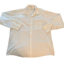 Geoffrey Beene White Long Sleeve Button Down Dress Shirt Size XXL