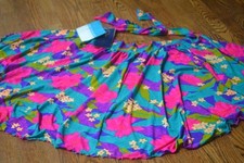Vtg.1970 Oscar De La Renta Swim Wear Tropical Print Sarong Wrap Skirt Print NWT