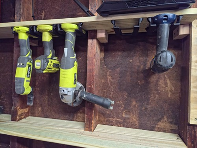 #ad RYOBI 18V ONE Under Shelf Tool Holder Mounts 5 Pack USA Made Updated Desi $24.00