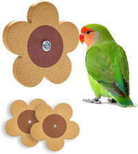 Bird Toys, Cork Chew Spinner Toy with 2 Replacement for Cage, Parakeet Toys, Bir