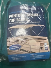 Pontoon Boat 4 Bow Bimini Top Replacement Canvas Fabric Teal 96”L x 61-67” W