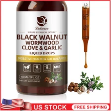 Lukaree Black Walnut Drops Wormwood Clove Garlic Detox Digestion Immune Health