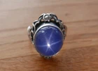 GORGEOUS VINTAGE SILVER ARTS & CRAFTS ZOLTAN WHITE & Co STAR SAPPHIRE RING